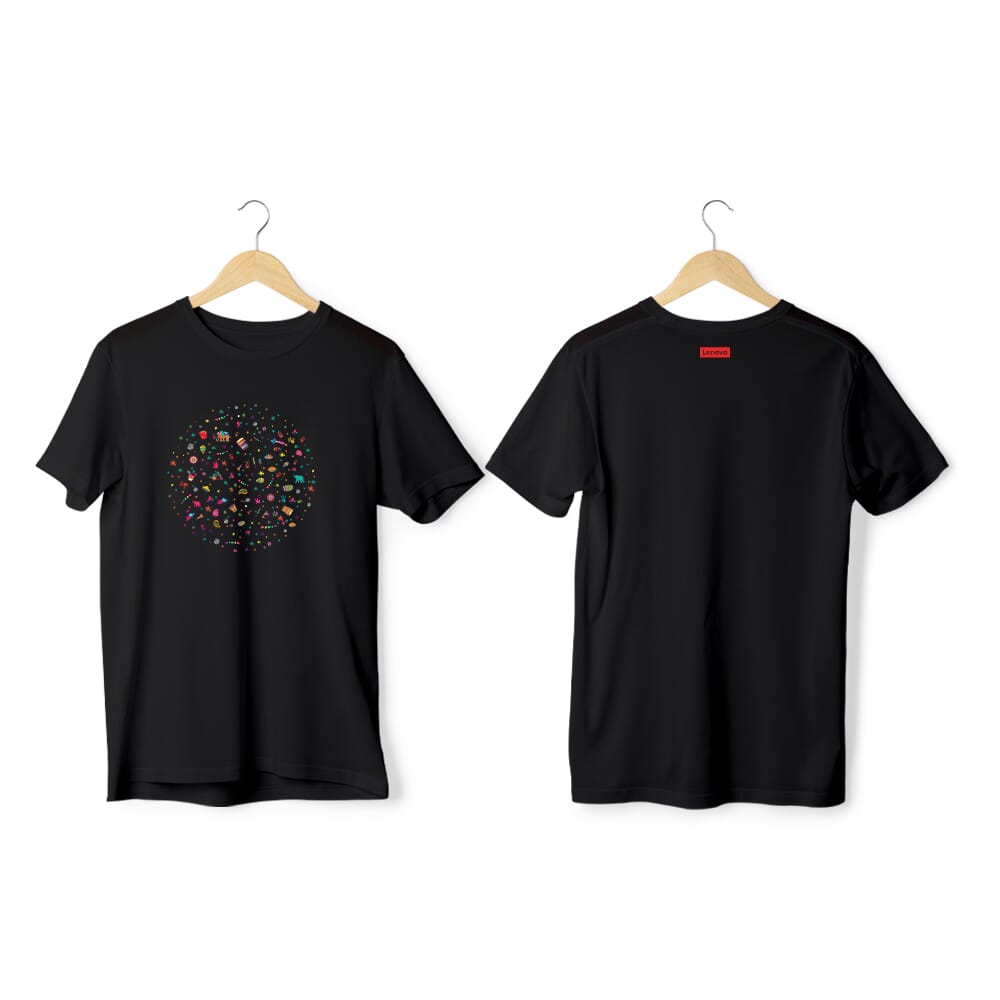Greys&Blues Pichkari Pima Round Neck T-Shirt - Black